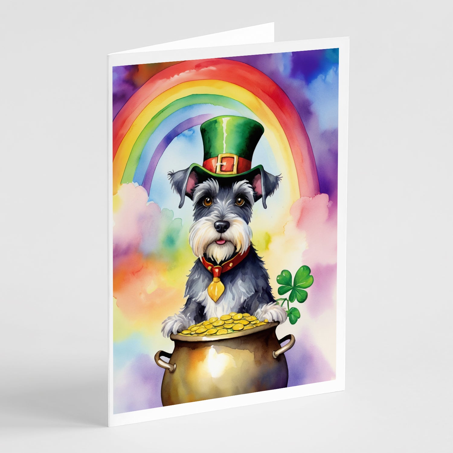 Buy this Schnauzer St Patrick's Day Greeting Cards Pack of 8