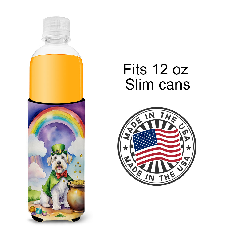 Sealyham Terrier St Patrick's Day Hugger for Ultra Slim Cans