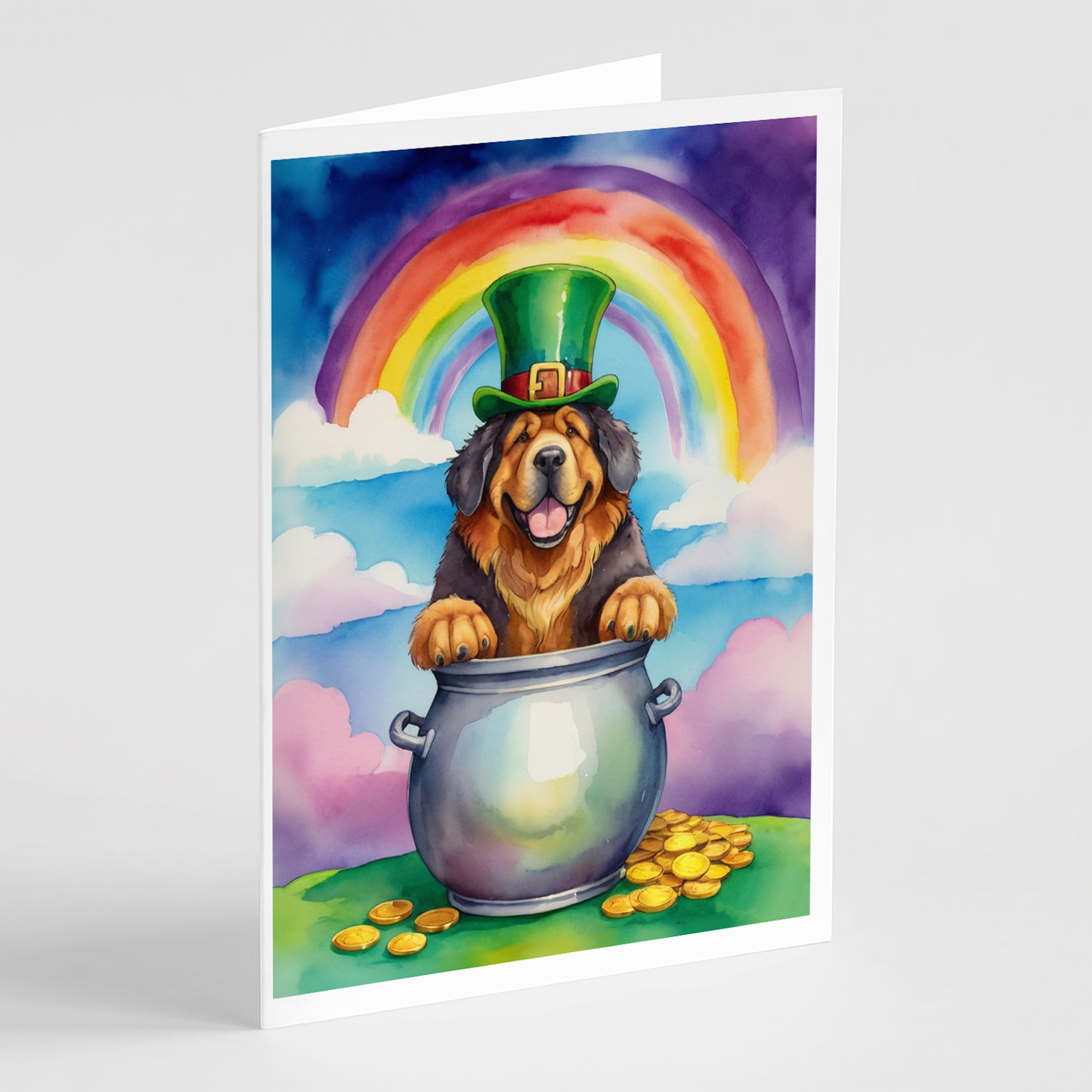 Buy this Tibetan Mastiff St Patrick's Day Greeting Cards Pack of 8