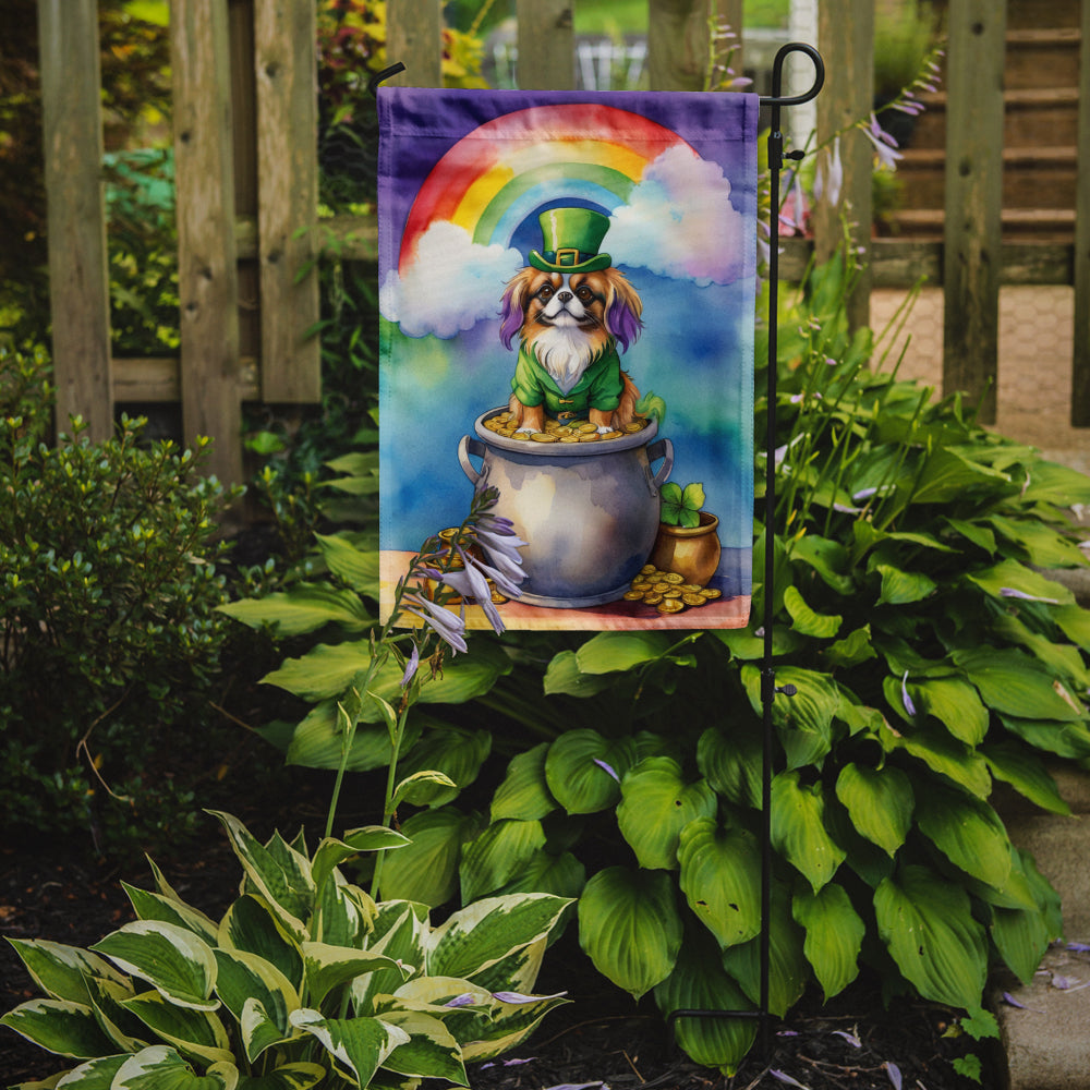 Tibetan Spaniel St Patrick's Day Garden Flag