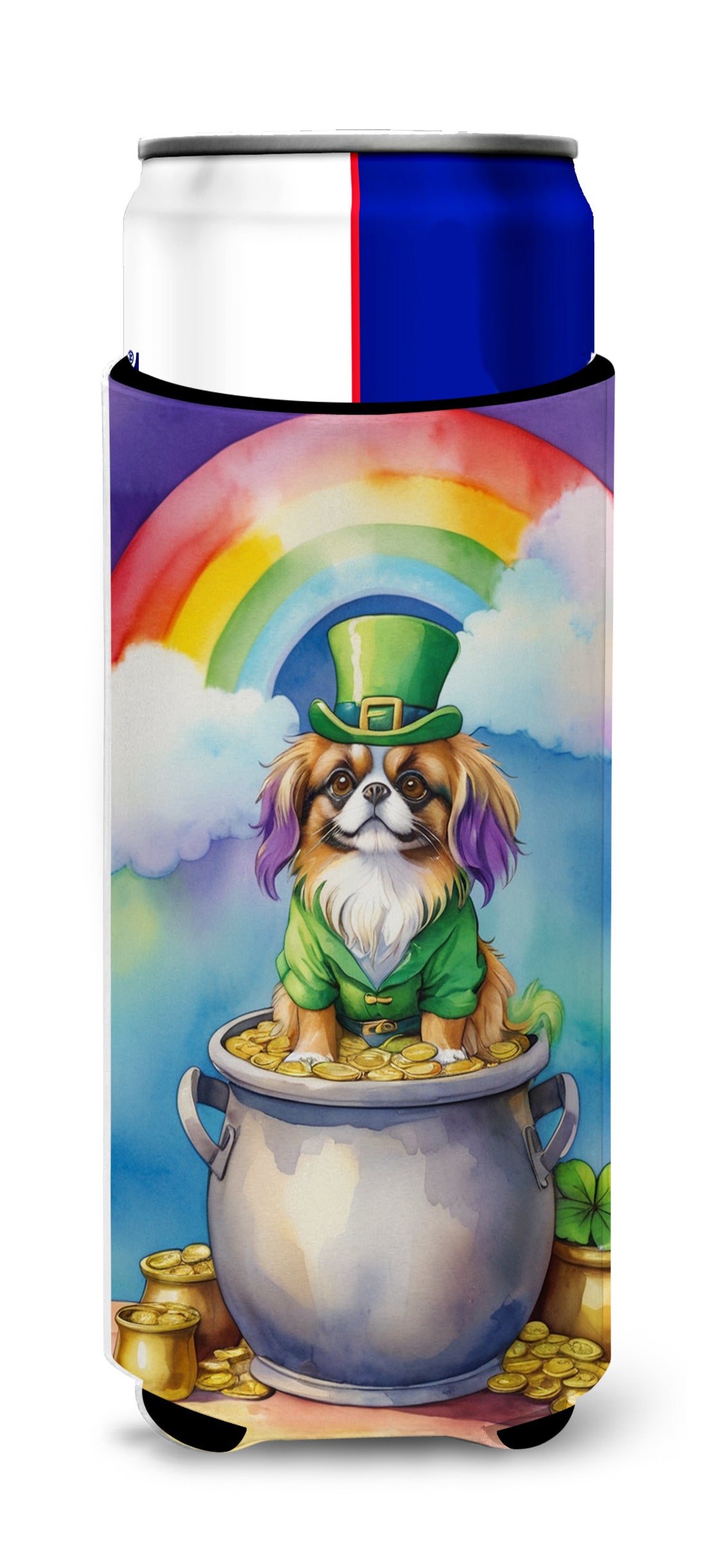 Buy this Tibetan Spaniel St Patrick's Day Hugger for Ultra Slim Cans
