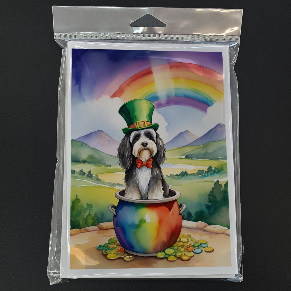 Tibetan Terrier St Patrick's Day Greeting Cards Pack of 8