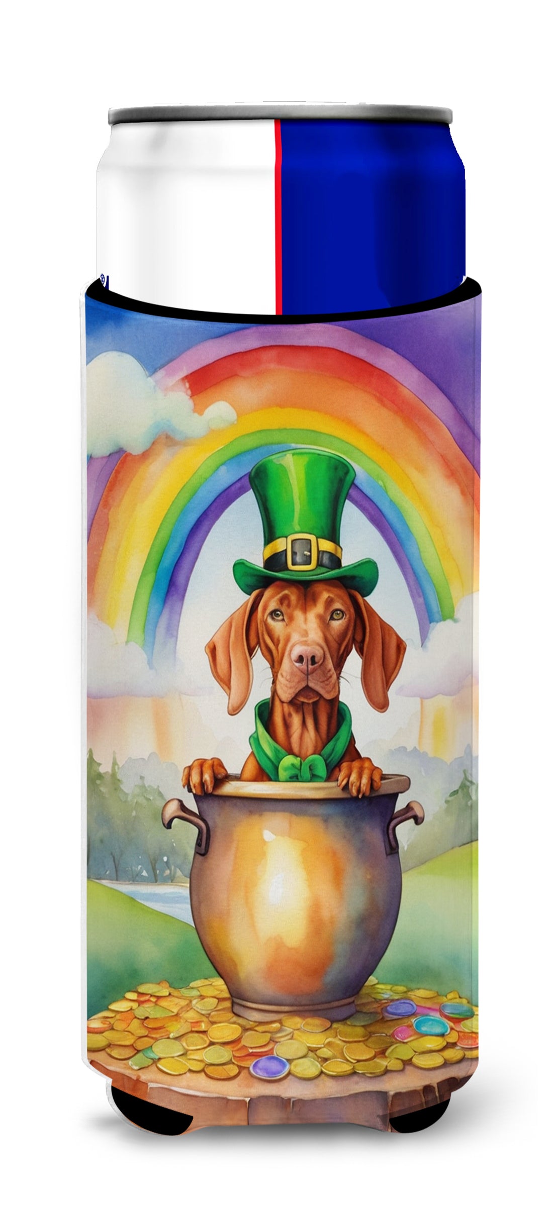 Buy this Vizsla St Patrick's Day Hugger for Ultra Slim Cans