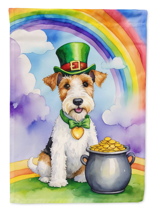 Buy this Fox Terrier St Patrick's Day Garden Flag