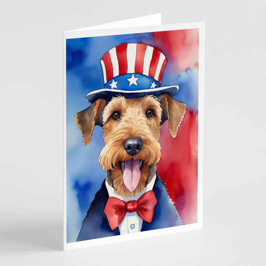 Buy this Airedale Terrier Patriotic American Greeting Cards Pack of 8