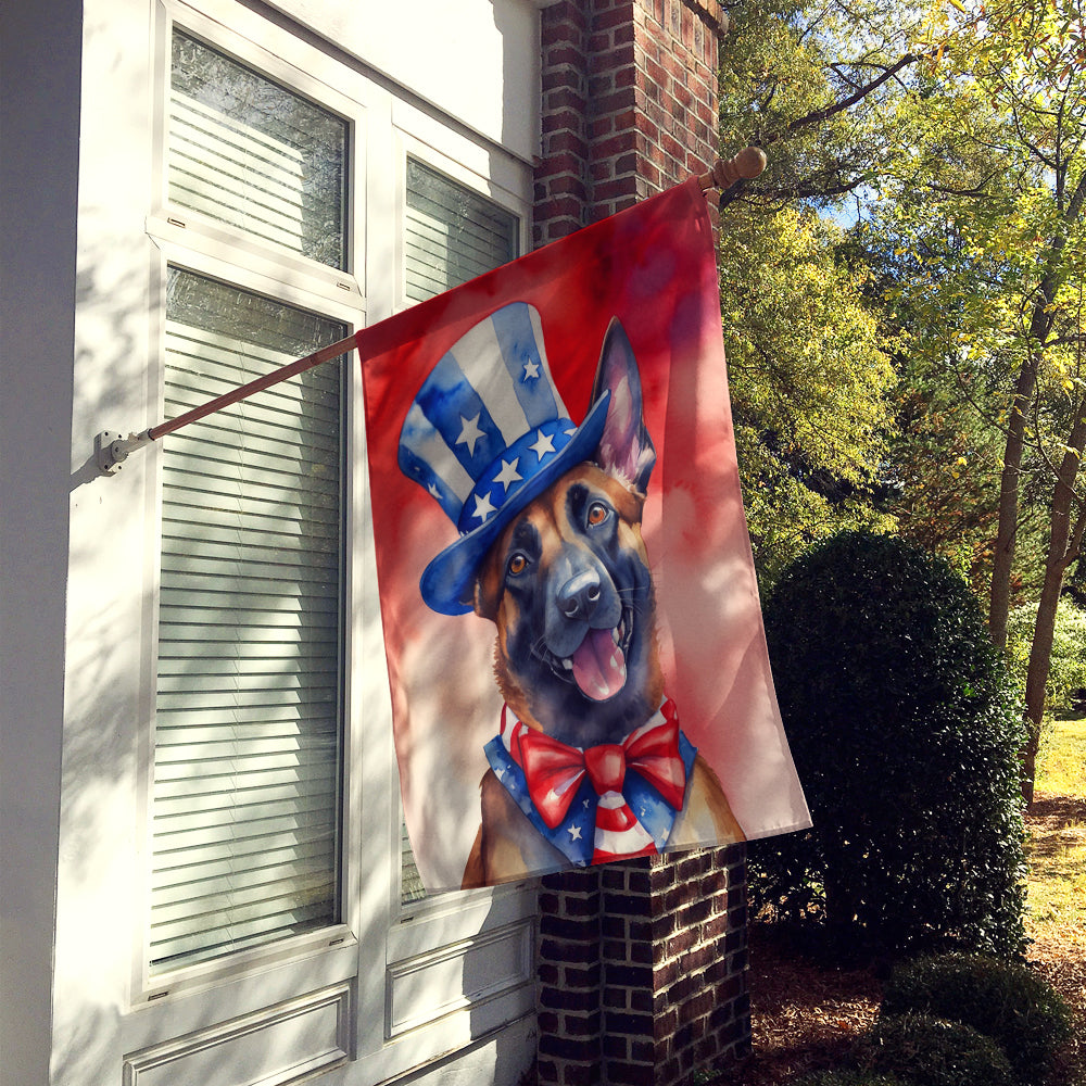 Belgian Malinois Patriotic American House Flag