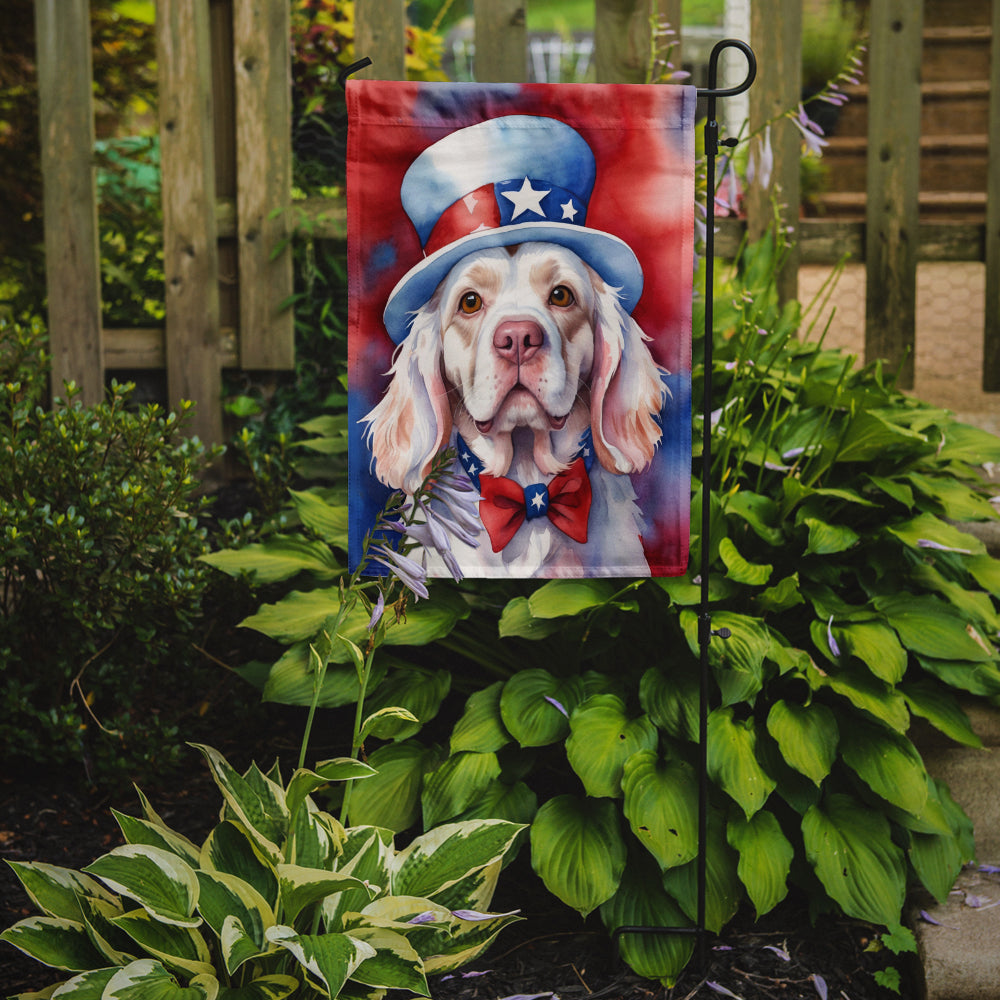 Clumber Spaniel Patriotic American Garden Flag