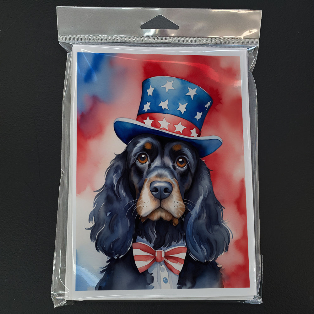 Cocker Spaniel Patriotic American Greeting Cards Pack of 8