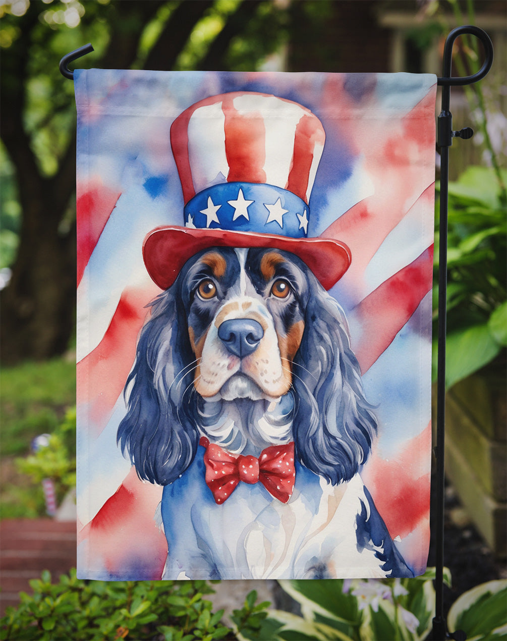 Cocker Spaniel Patriotic American Garden Flag