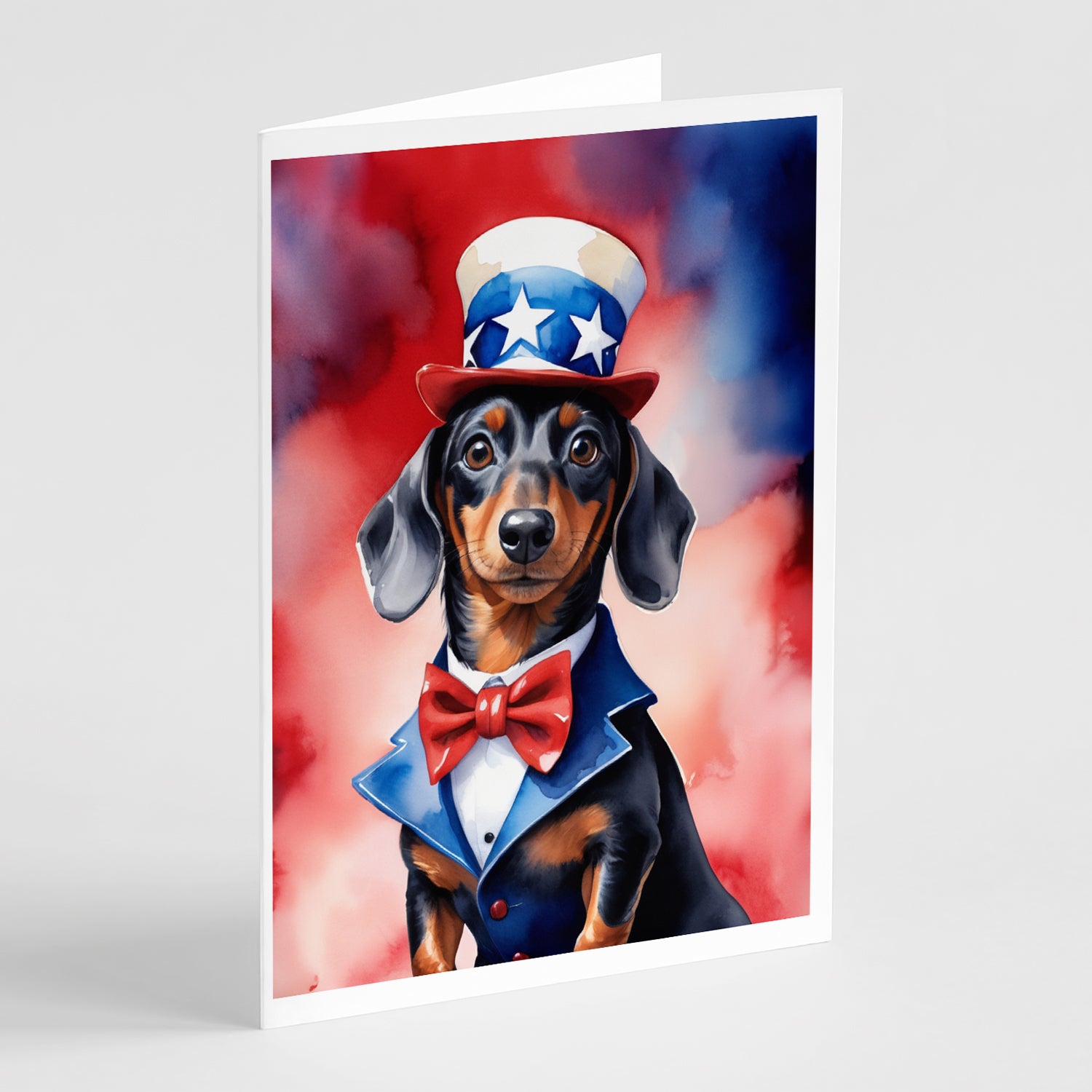 Buy this Dachshund Patriotic American Greeting Cards Pack of 8