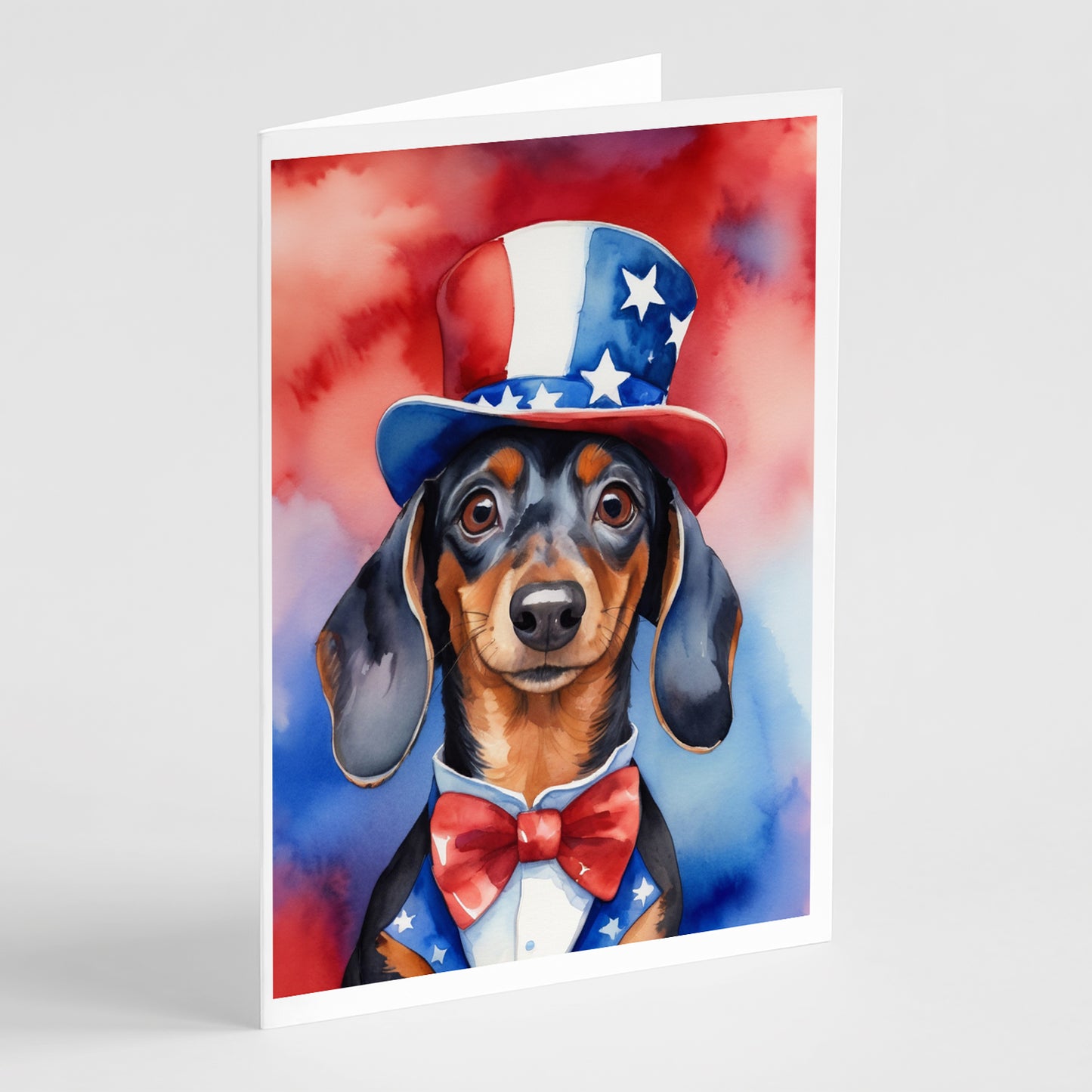 Buy this Dachshund Patriotic American Greeting Cards Pack of 8