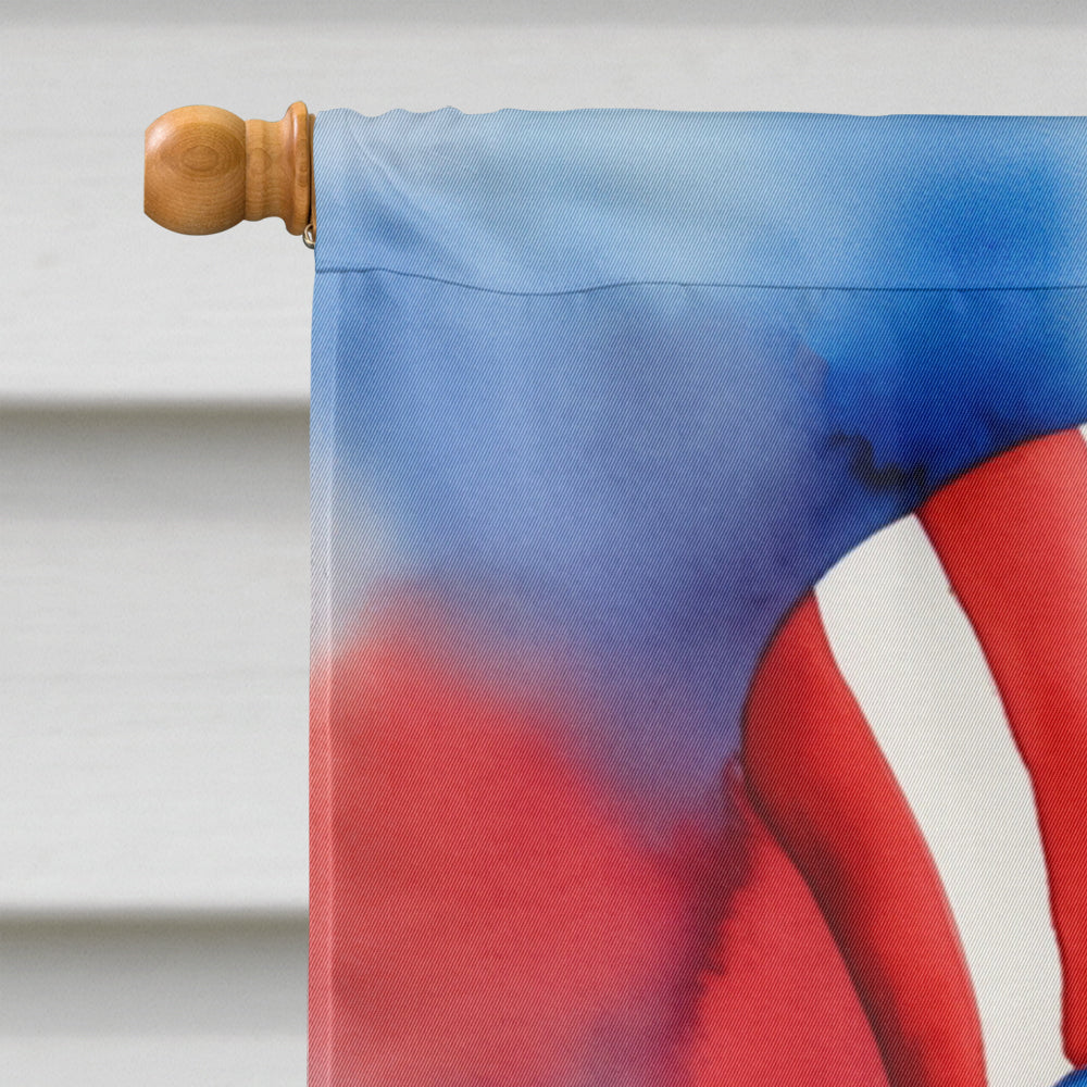 Dachshund Patriotic American House Flag