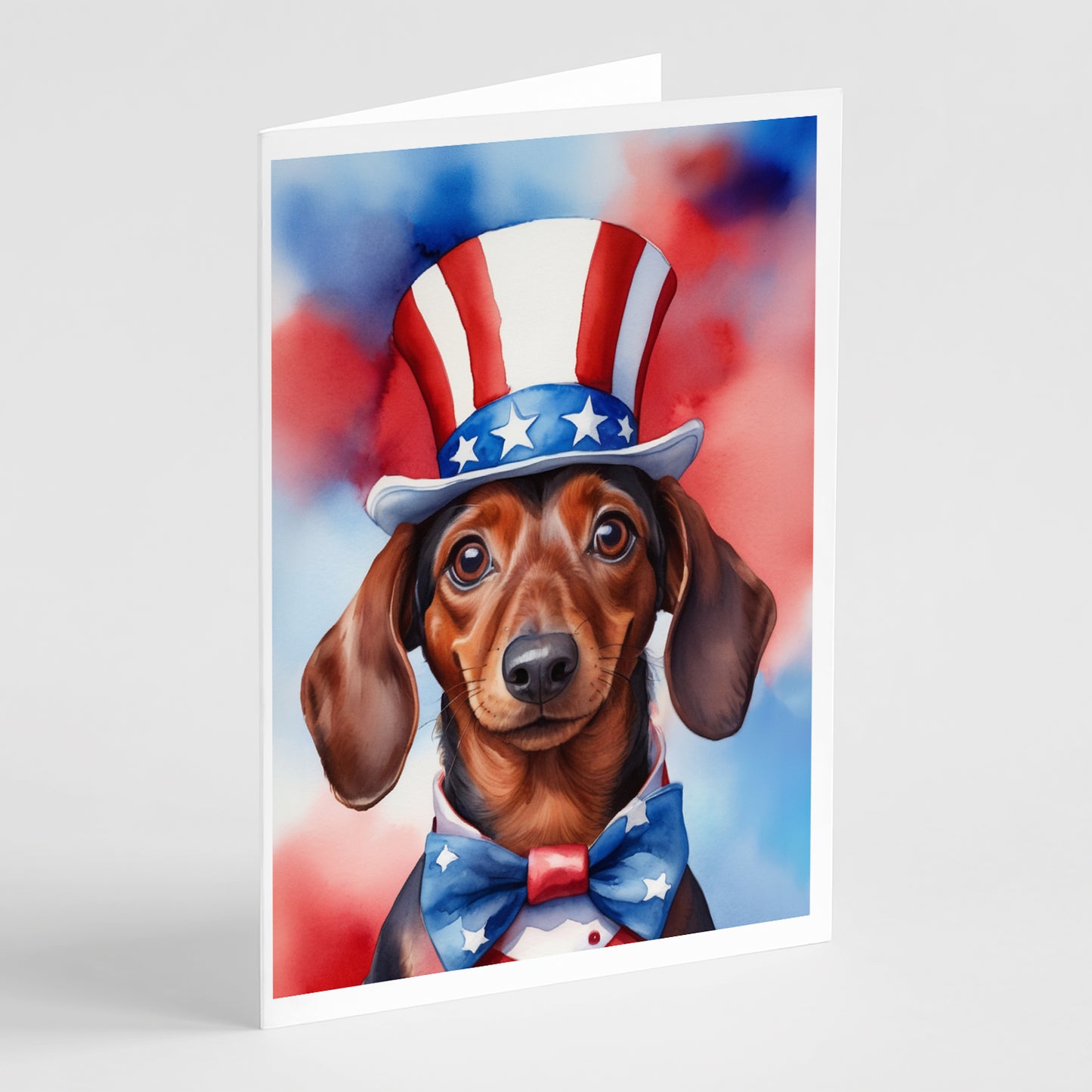 Buy this Dachshund Patriotic American Greeting Cards Pack of 8