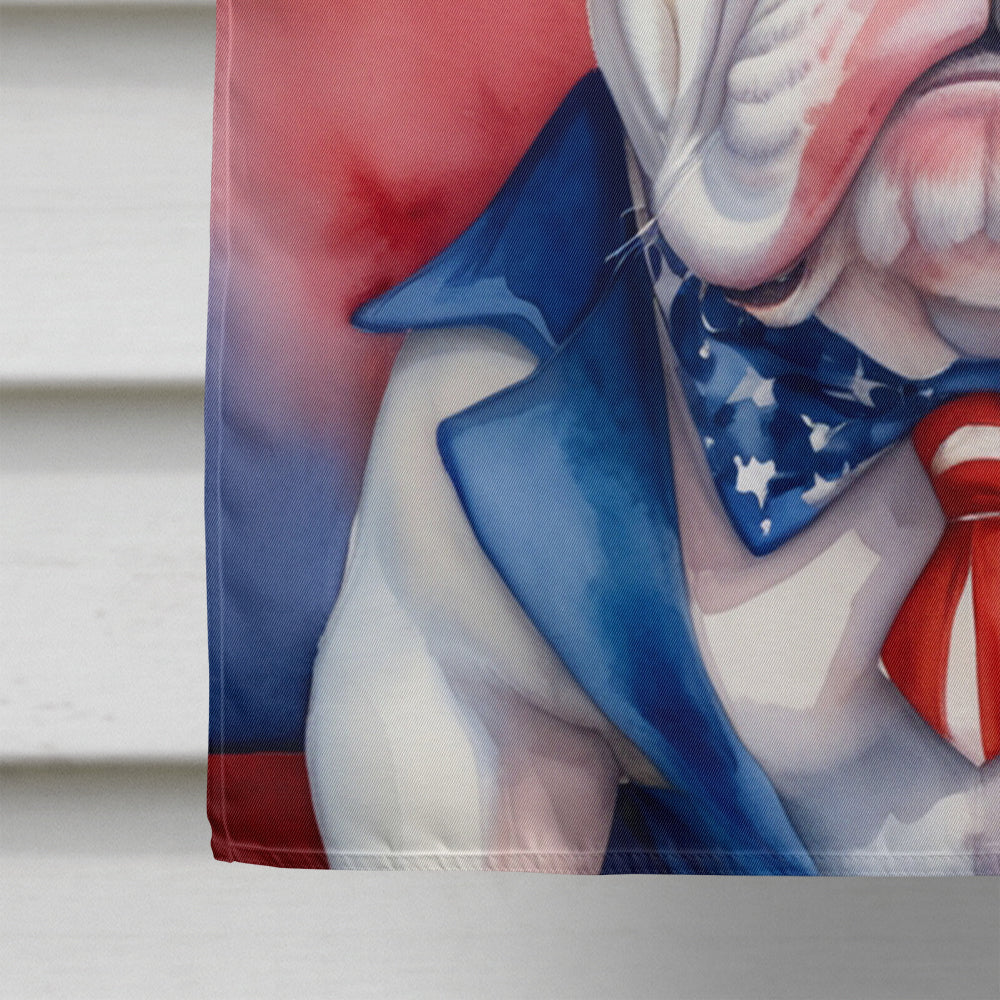 English Bulldog Patriotic American House Flag