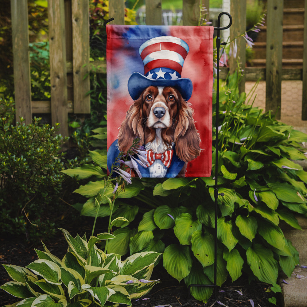 English Cocker Spaniel Patriotic American Garden Flag