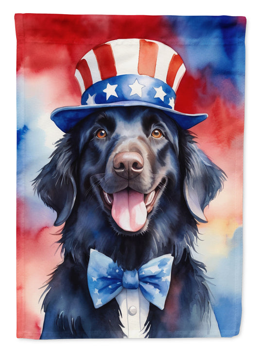 Buy this Flat-Coated Retriever Patriotic American House Flag