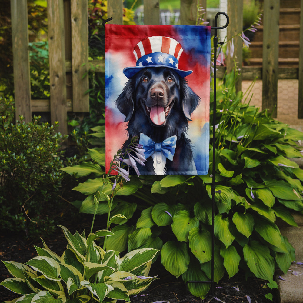 Flat-Coated Retriever Patriotic American Garden Flag