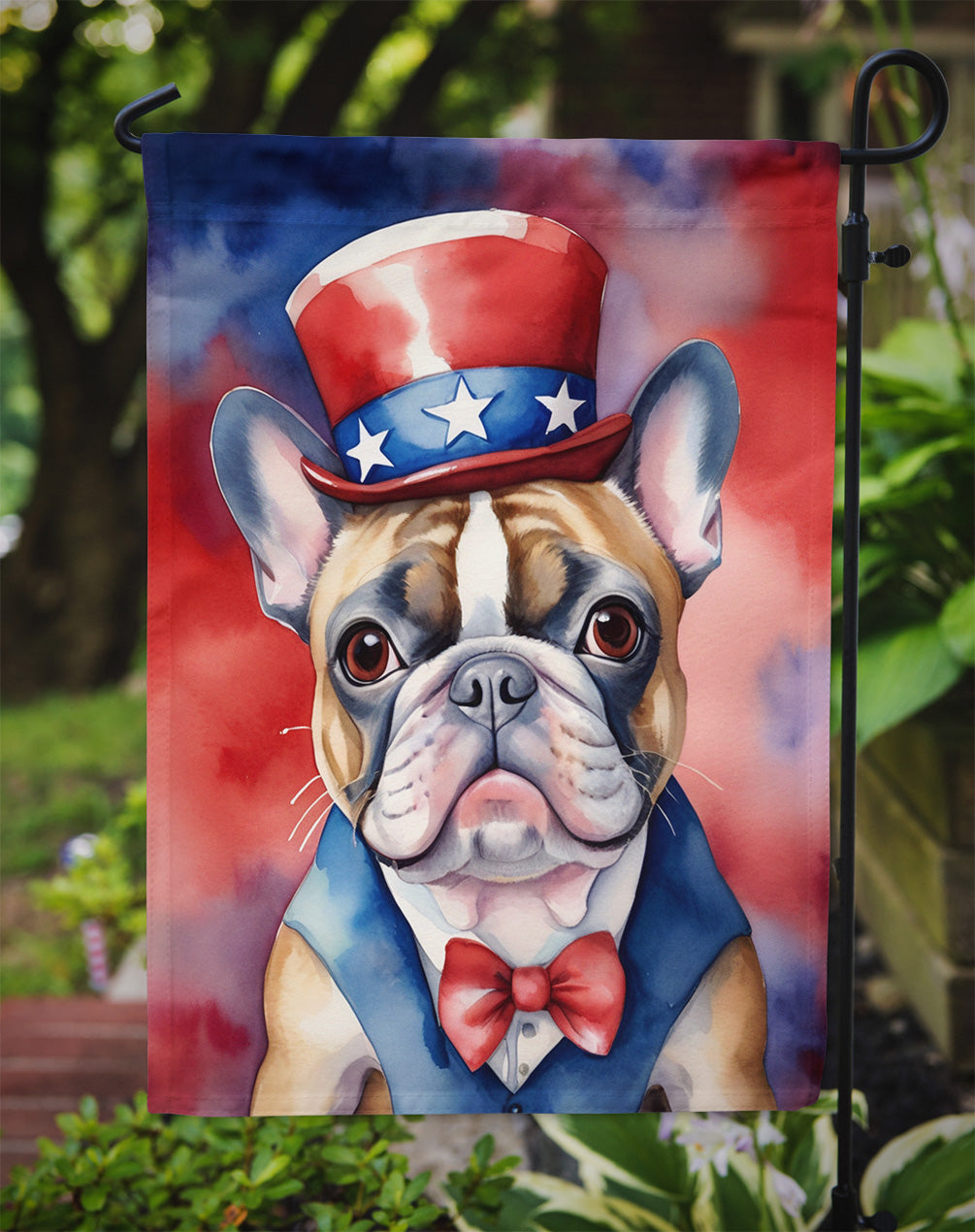 French Bulldog Patriotic American Garden Flag