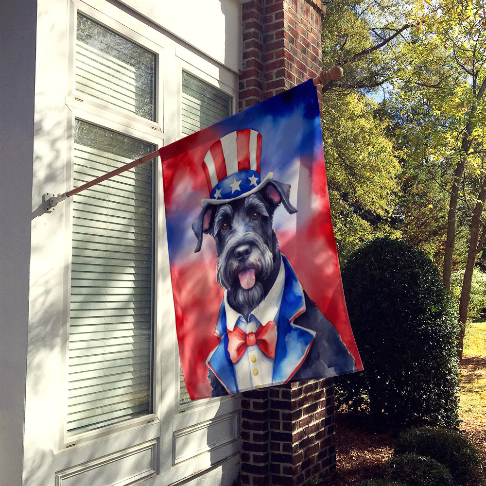 Giant Schnauzer Patriotic American House Flag