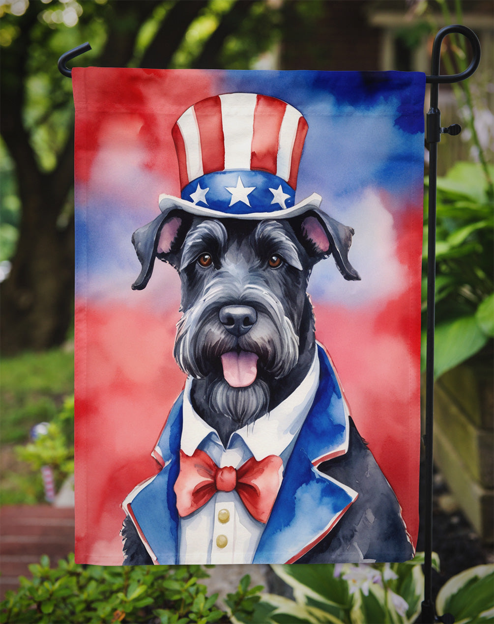 Giant Schnauzer Patriotic American Garden Flag