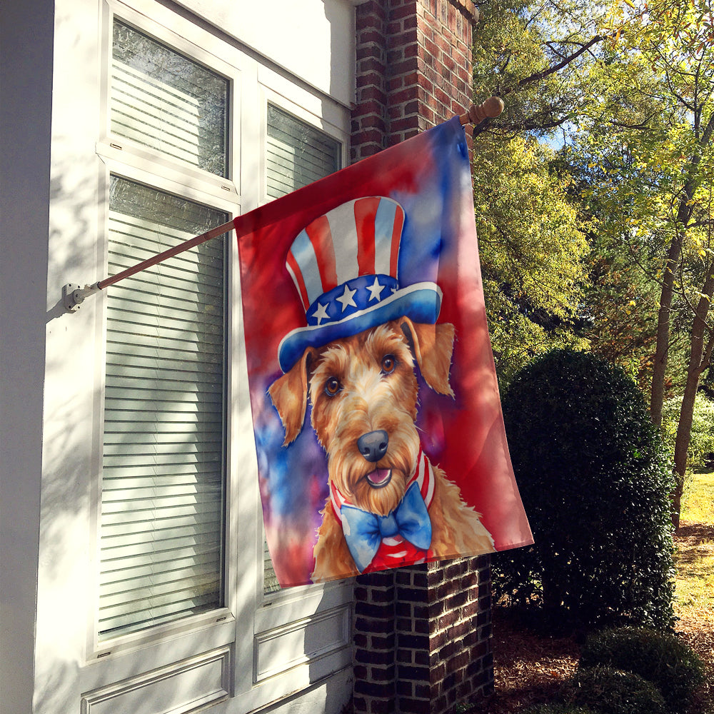 Irish Terrier Patriotic American House Flag