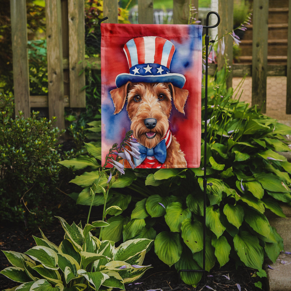 Irish Terrier Patriotic American Garden Flag