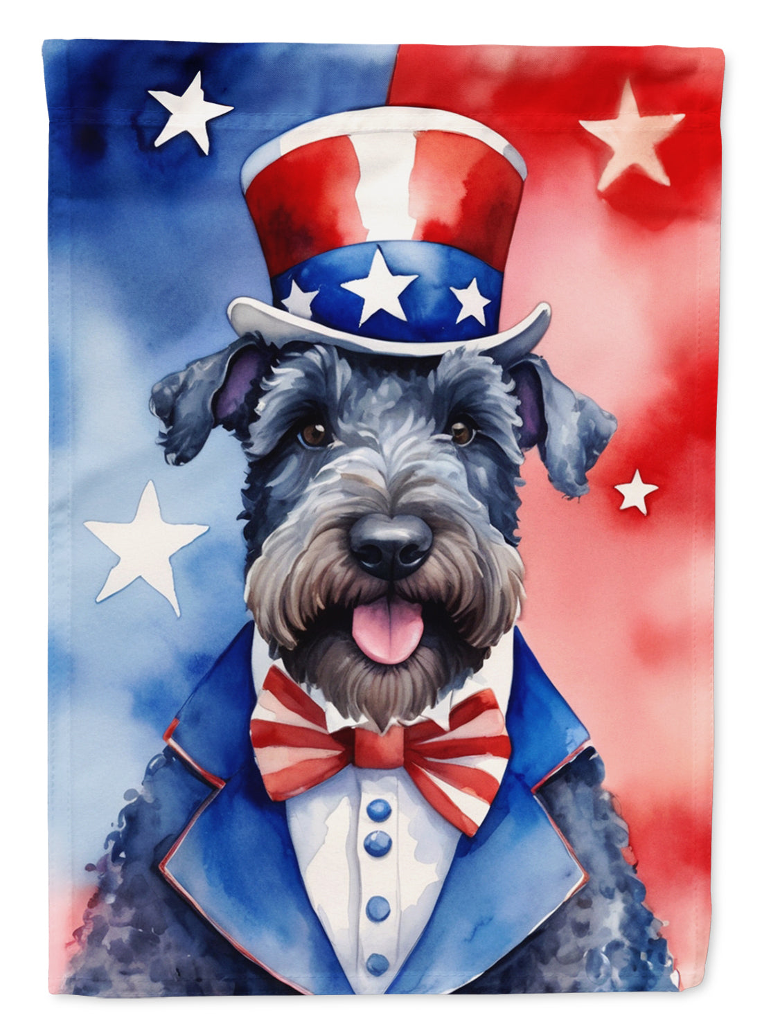 Buy this Kerry Blue Terrier Patriotic American Garden Flag