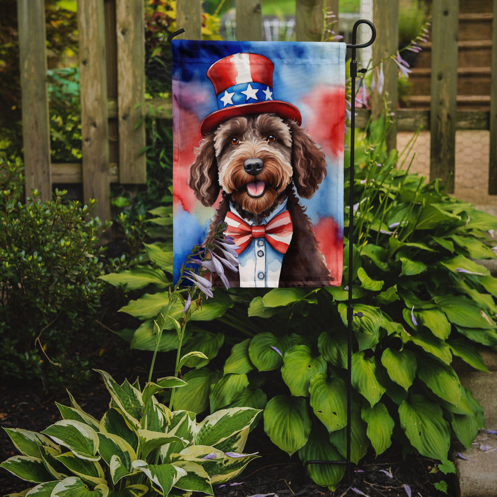 Labradoodle Patriotic American Garden Flag