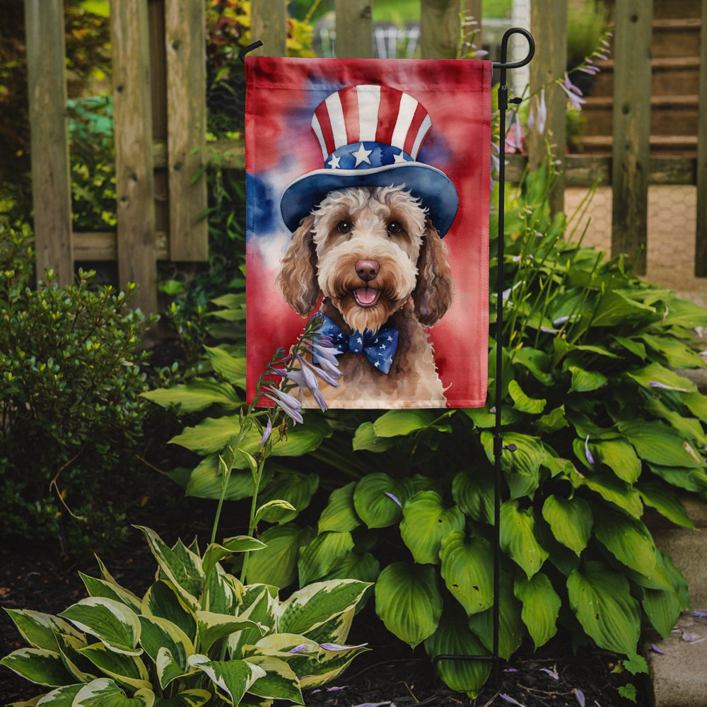 Labradoodle Patriotic American Garden Flag