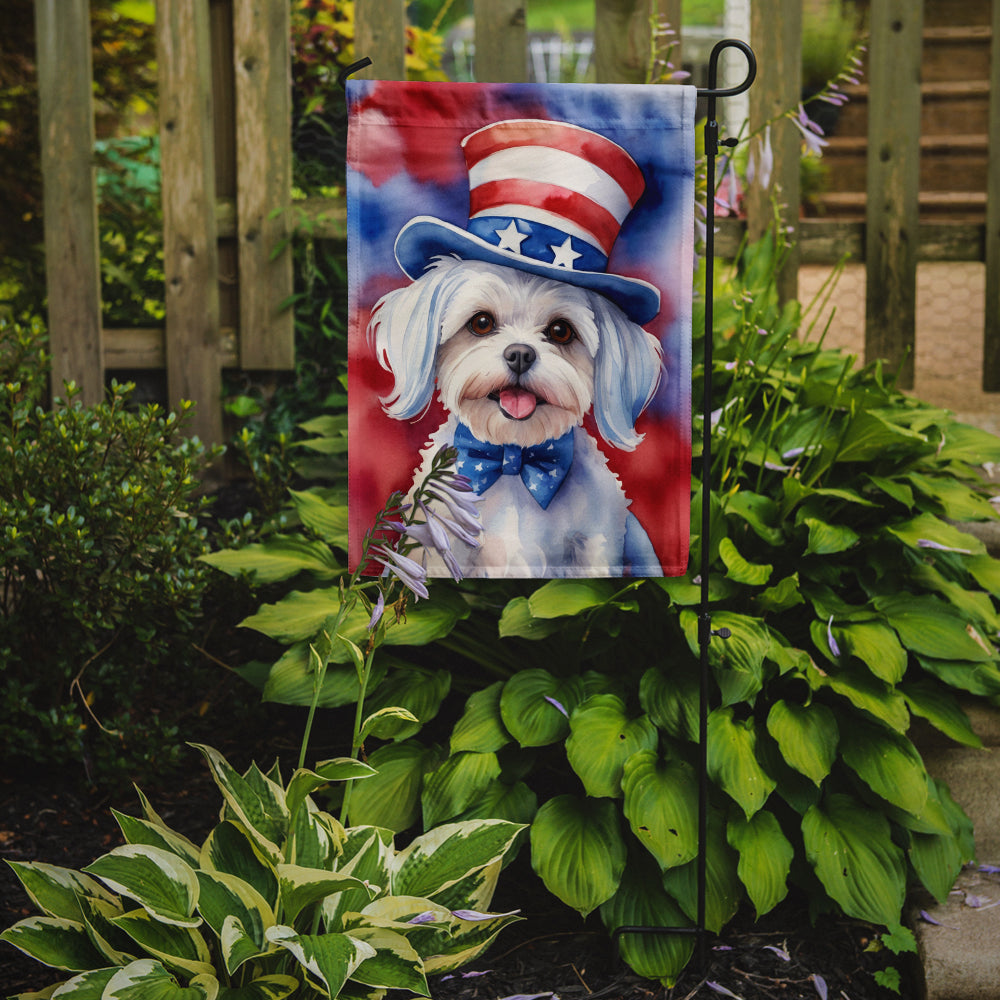 Maltese Patriotic American Garden Flag