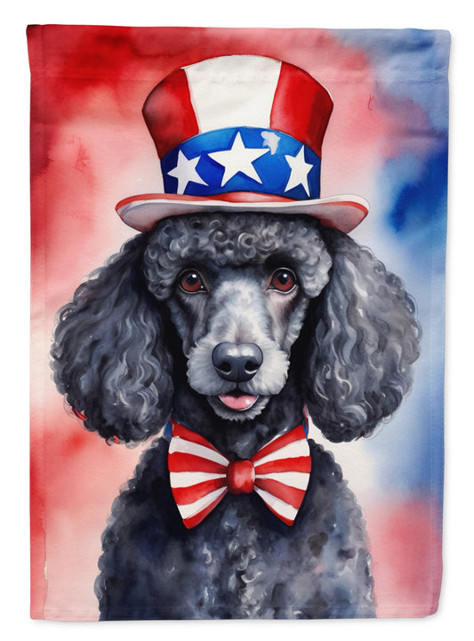 Buy this Black Poodle Patriotic American House Flag