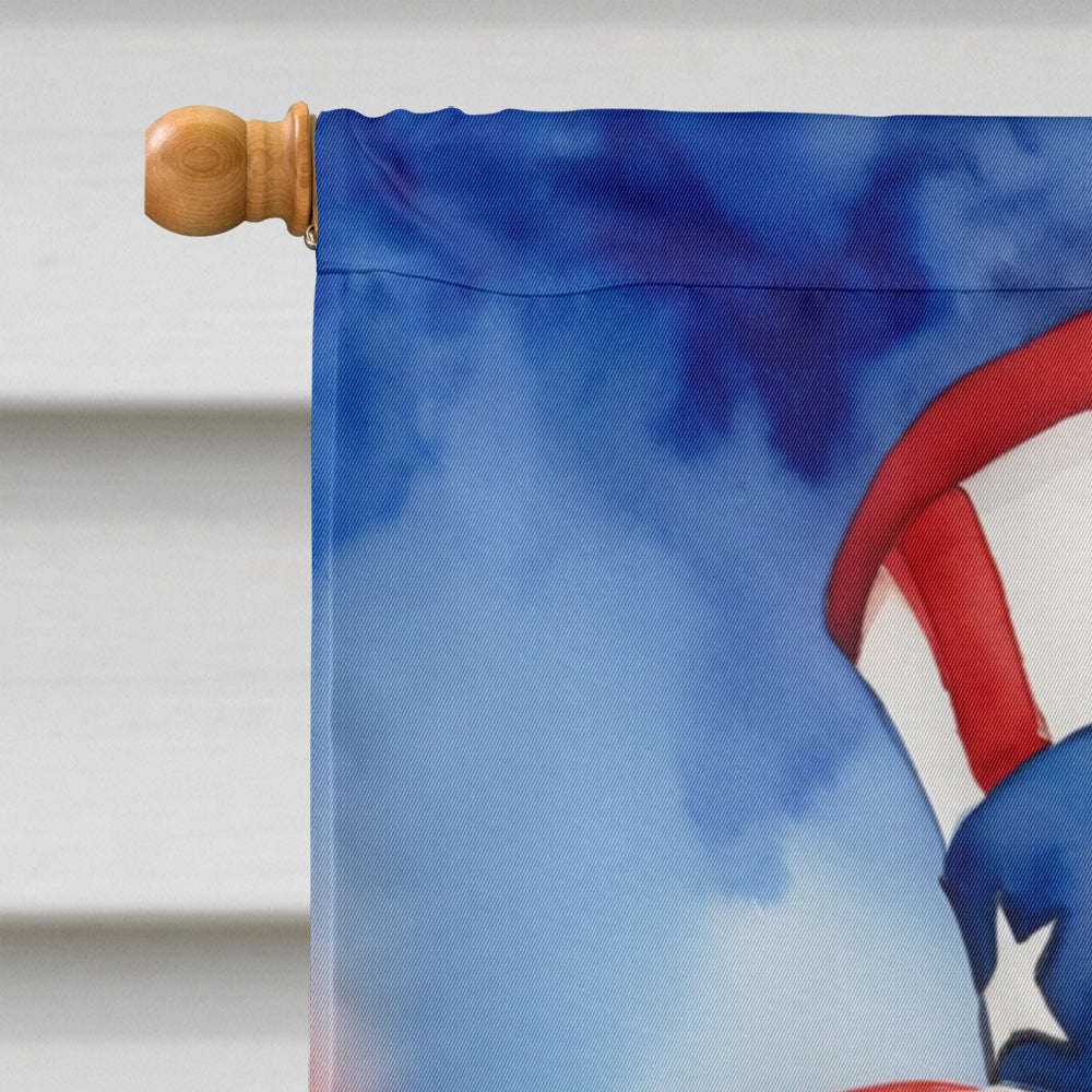 Poodle Patriotic American House Flag