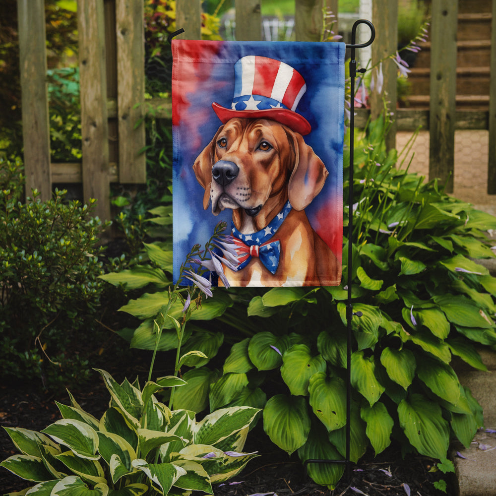 Rhodesian Ridgeback Patriotic American Garden Flag