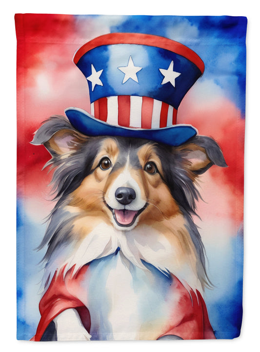 Buy this Sheltie Patriotic American House Flag