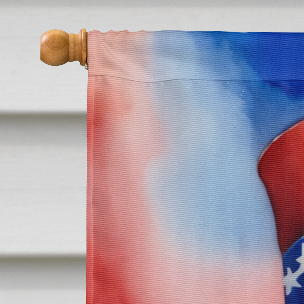 Tibetan Spaniel Patriotic American House Flag