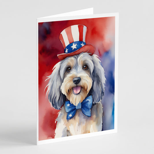 Buy this Tibetan Terrier Patriotic American Greeting Cards Pack of 8