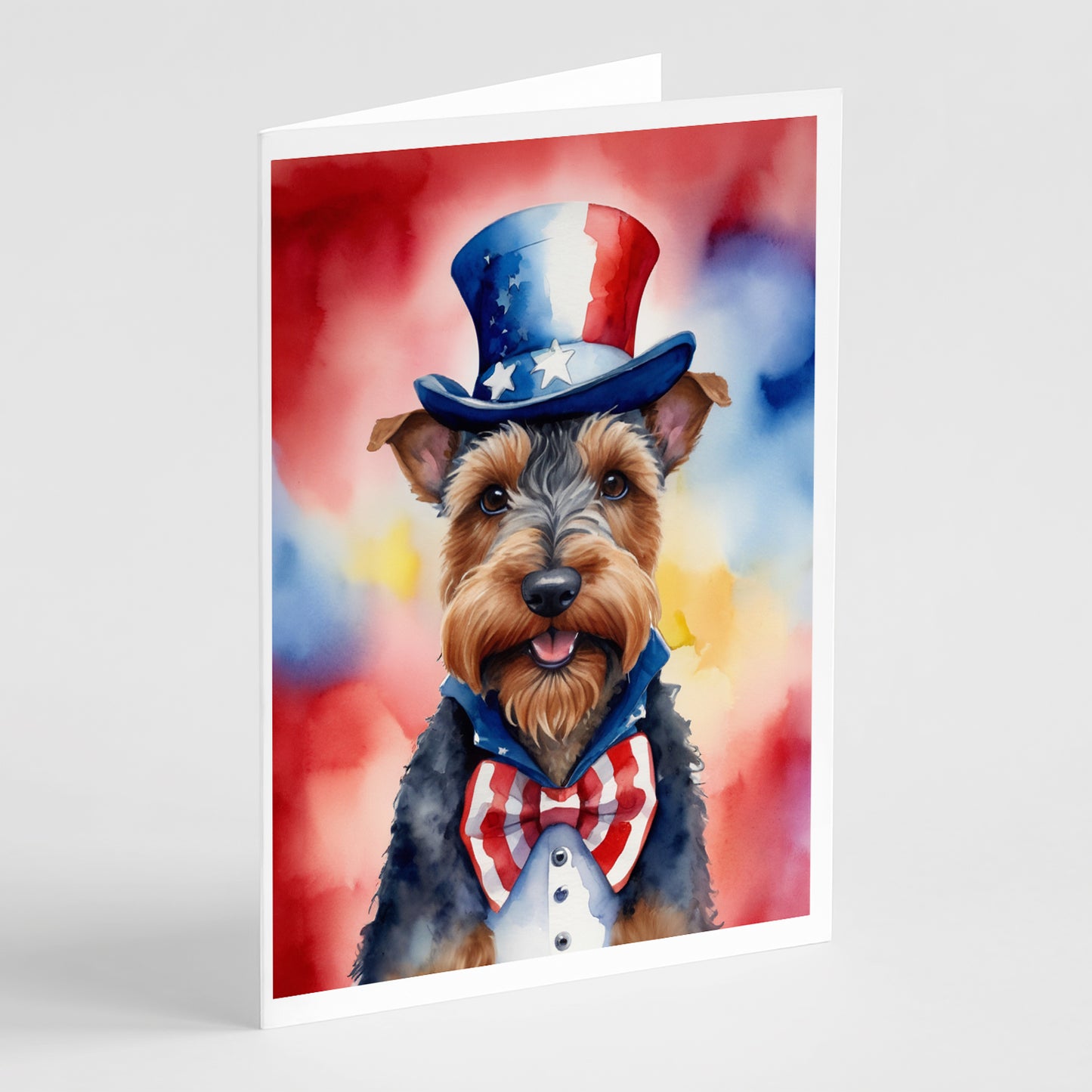 Buy this Welsh Terrier Patriotic American Greeting Cards Pack of 8