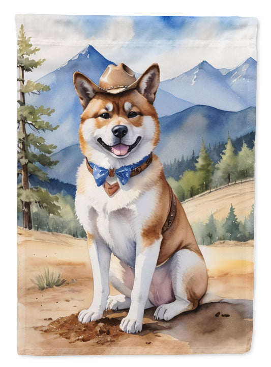 Buy this Akita Cowboy Welcome House Flag