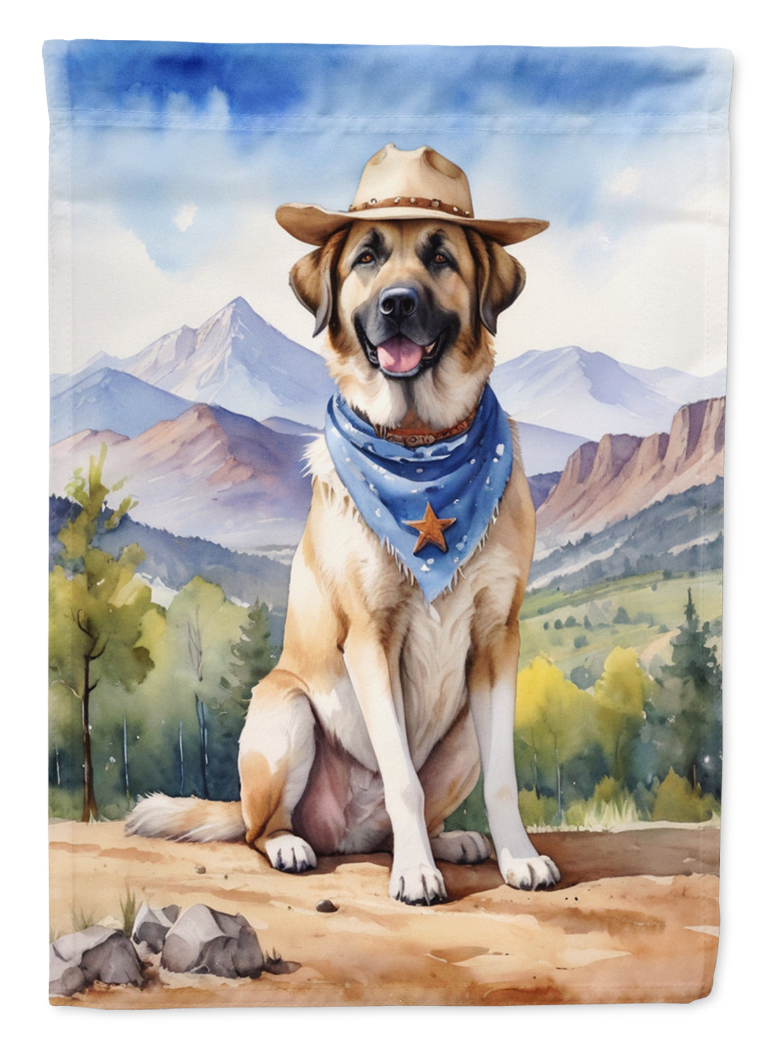 Buy this Anatolian Shepherd Cowboy Welcome Garden Flag