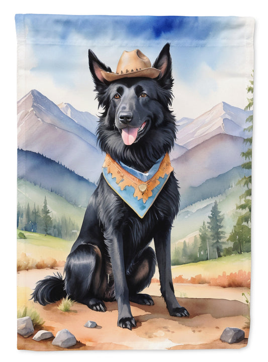 Buy this Belgian Sheepdog Cowboy Welcome House Flag