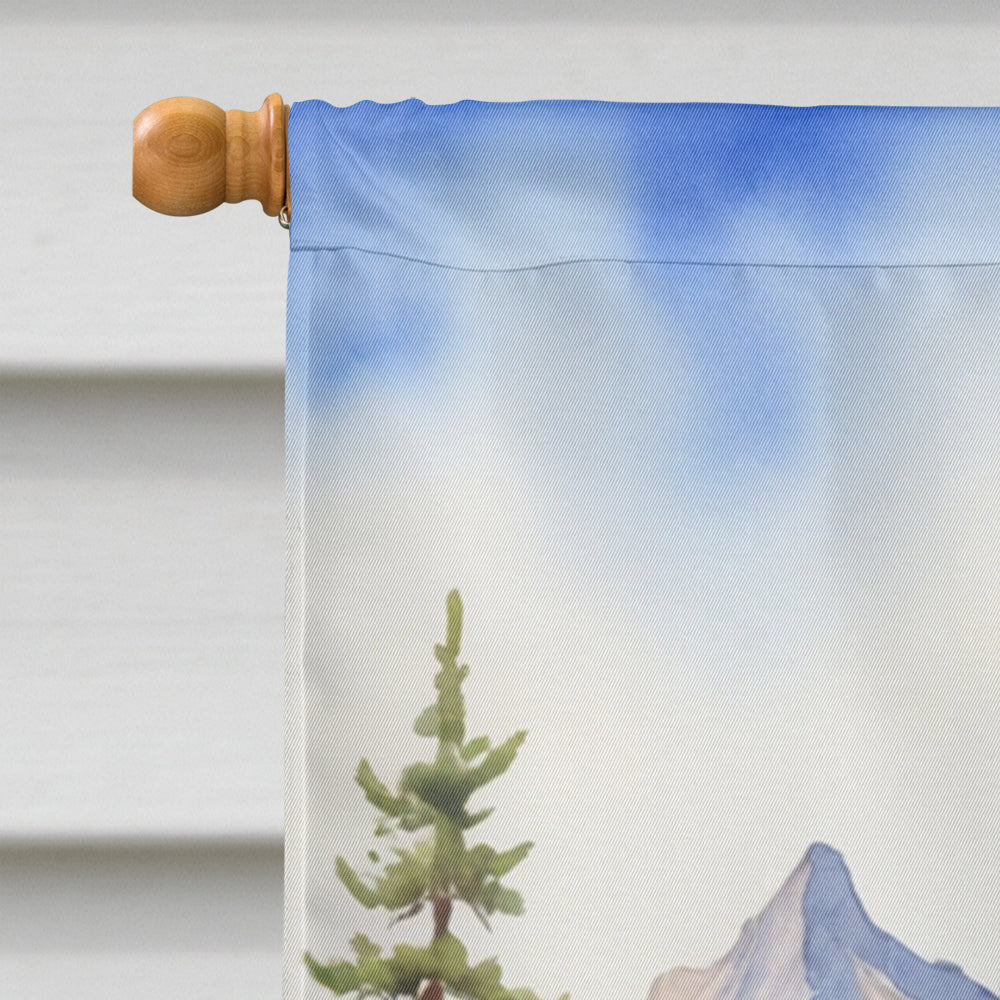 Black and Tan Coonhound Cowboy Welcome House Flag