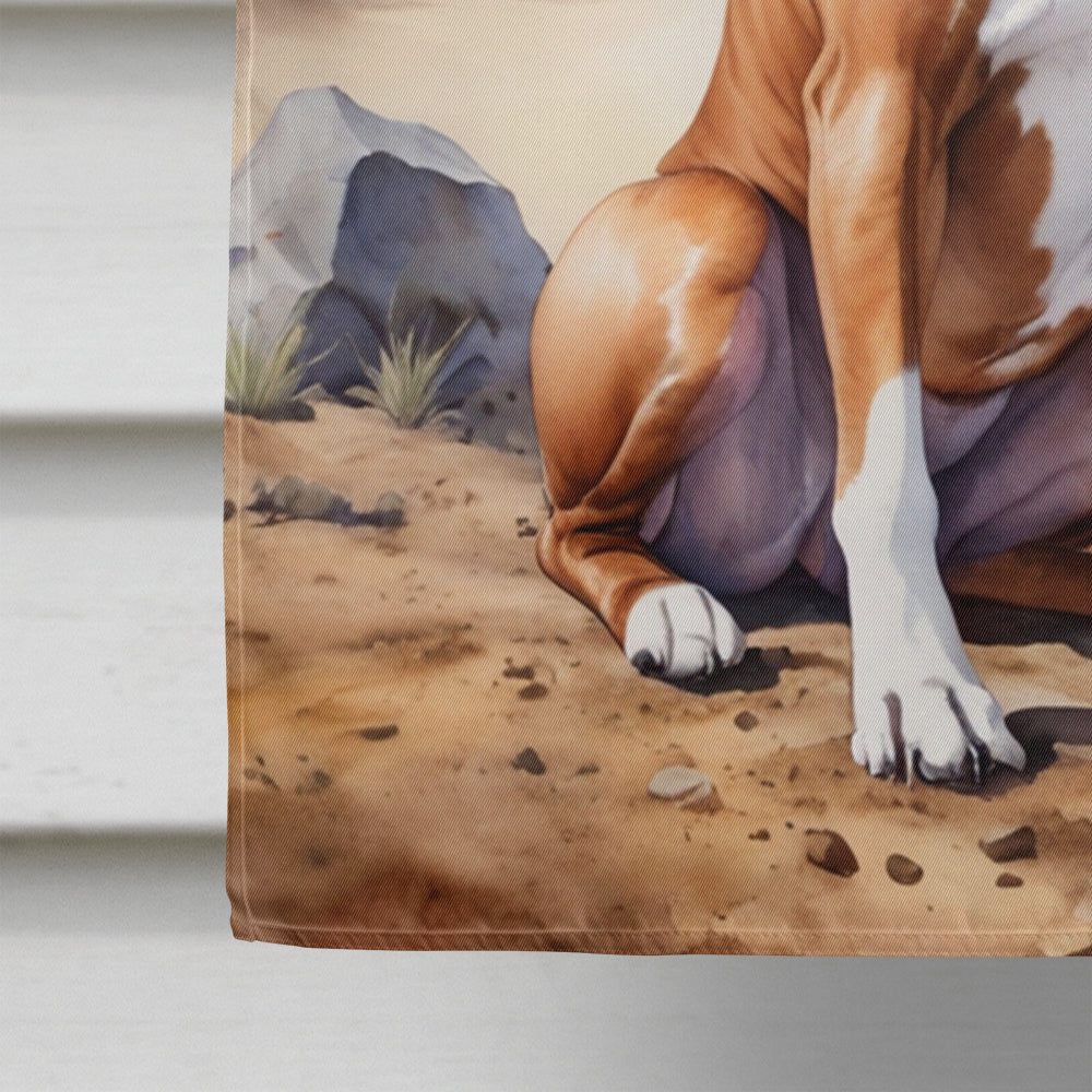 Boxer Cowboy Welcome House Flag