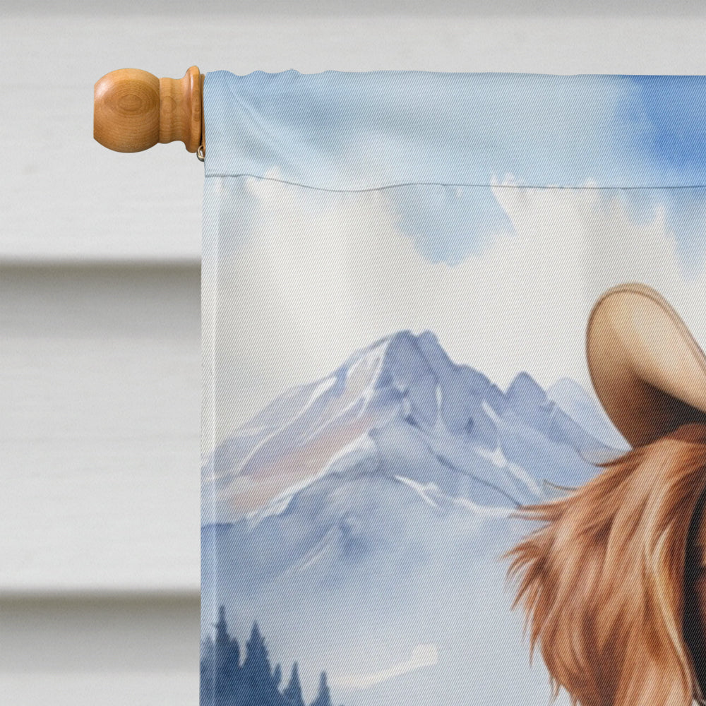 Brittany Spaniel Cowboy Welcome House Flag