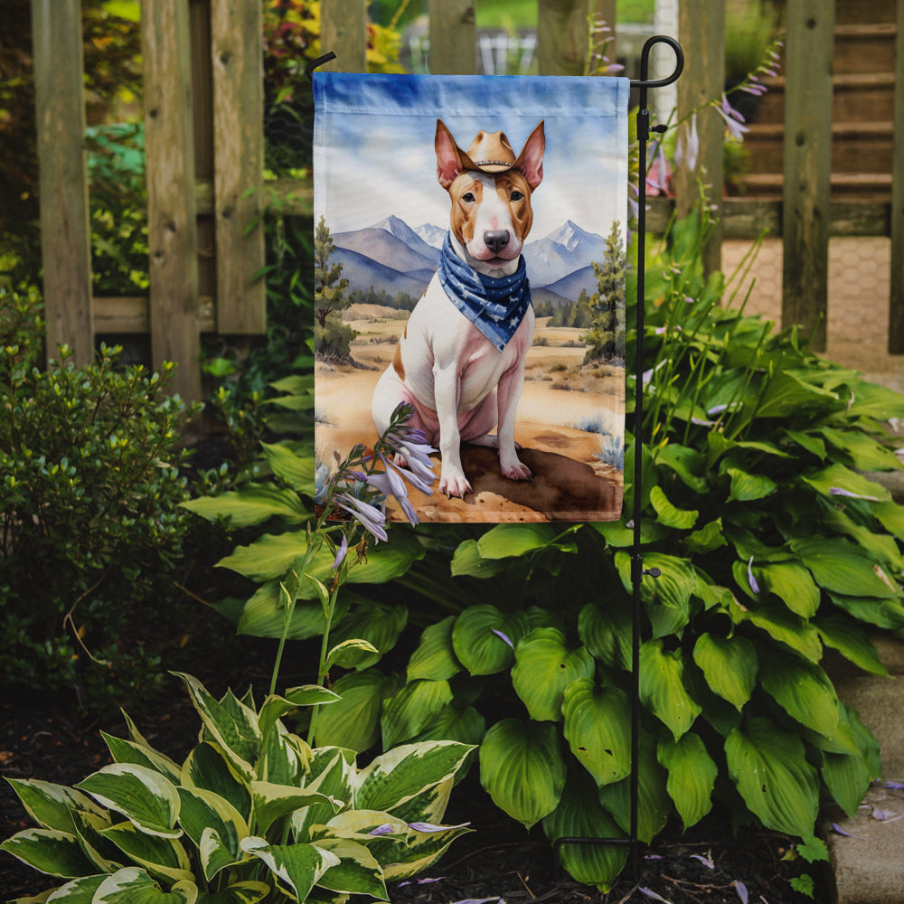Bull Terrier Cowboy Welcome Garden Flag