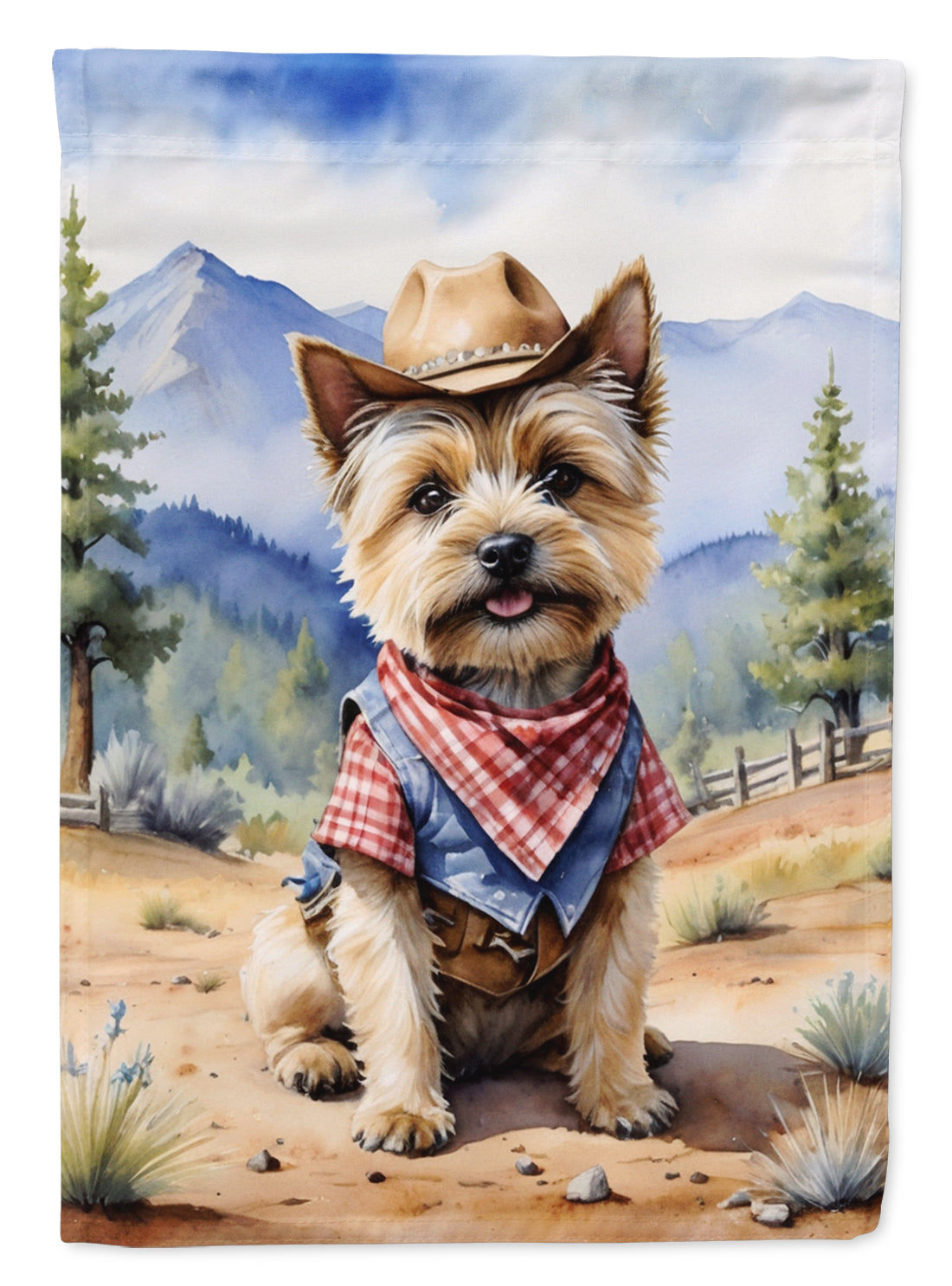 Buy this Cairn Terrier Cowboy Welcome House Flag