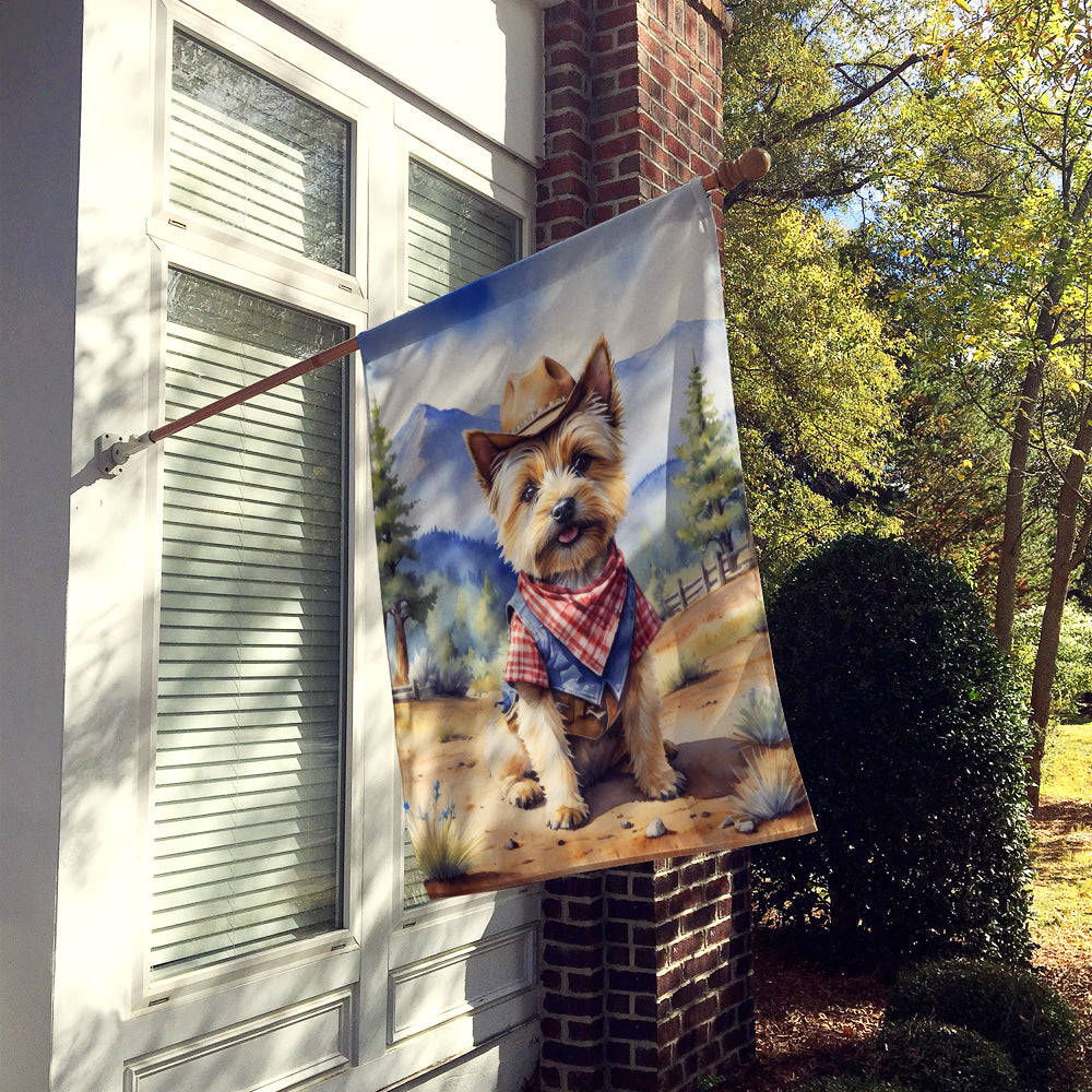 Cairn Terrier Cowboy Welcome House Flag