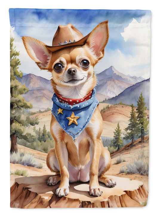 Buy this Chihuahua Cowboy Welcome House Flag