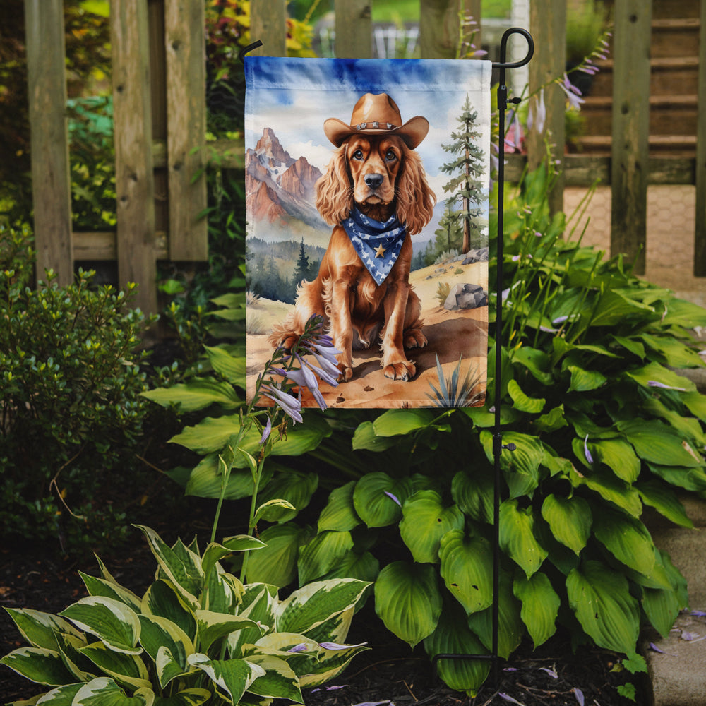 Cocker Spaniel Cowboy Welcome Garden Flag