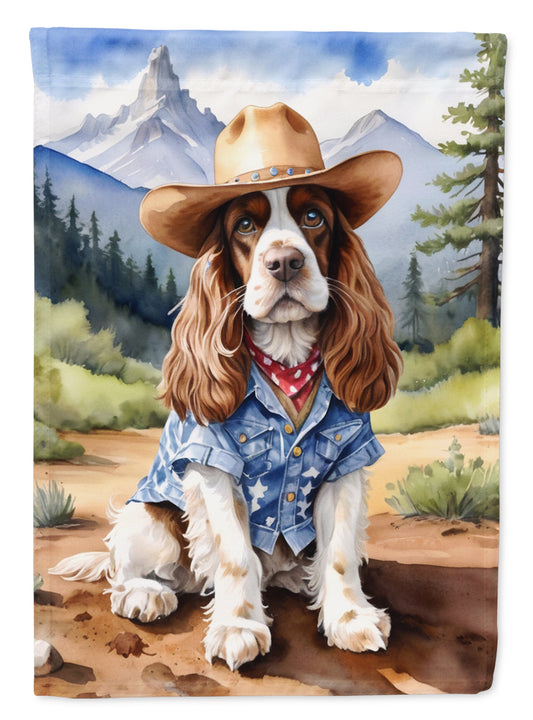 Buy this Cocker Spaniel Cowboy Welcome House Flag