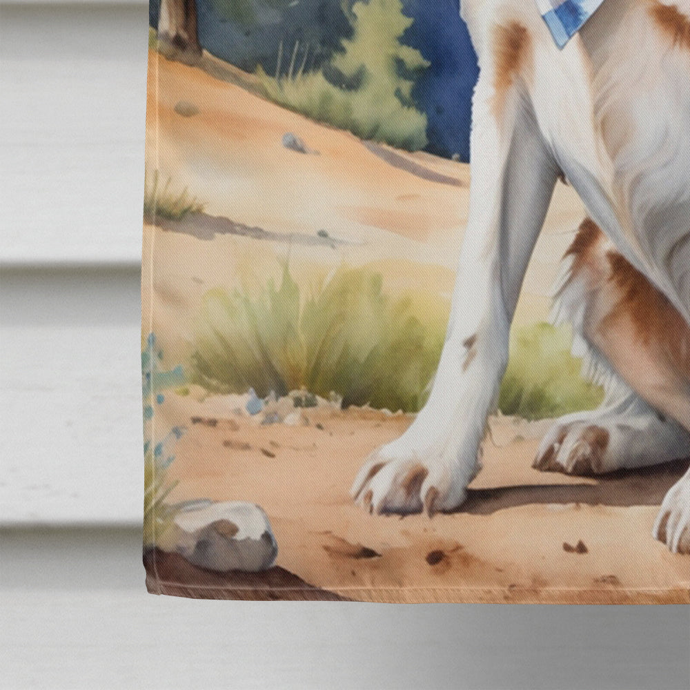 English Springer Spaniel Cowboy Welcome House Flag